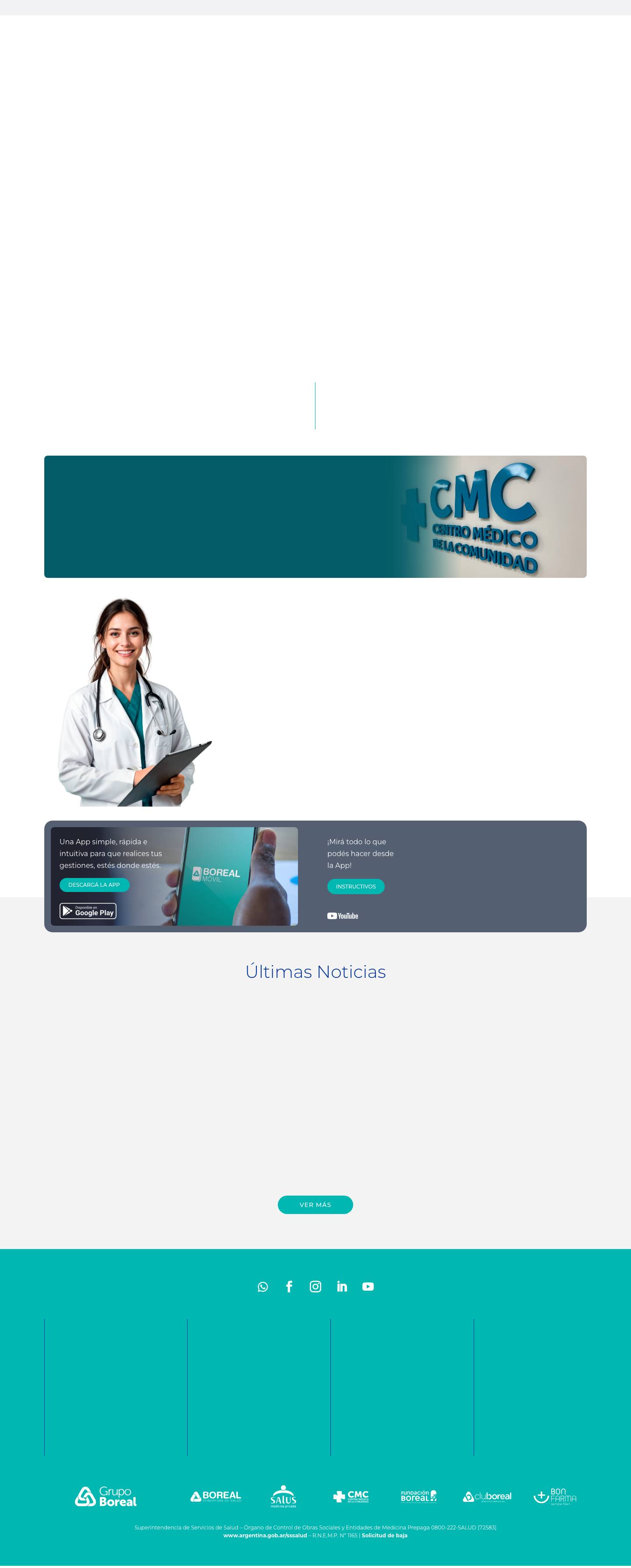 Inicio - Boreal Salud - Full Screenshot