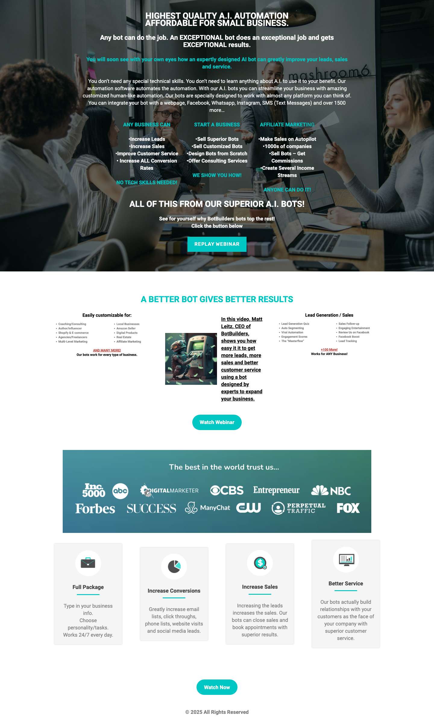 Tom Rolls – BotBuilders – Highest Quality A.I. Automation Solutions For ANY Business. - Full Screenshot