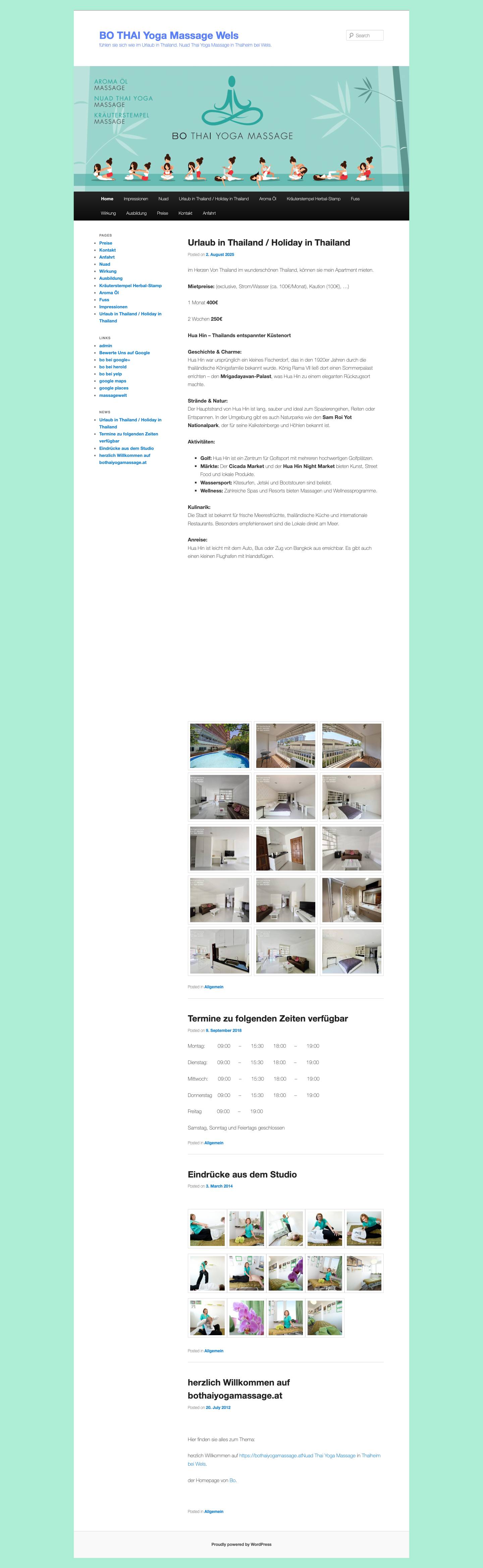 BO THAI Yoga Massage Wels - fühlen sie sich wie im Urlaub in Thailand. Nuad Thai Yoga Massage in Thalheim bei Wels.BO THAI Yoga Massage Wels | fühlen sie sich wie im Urlaub in Thailand. Nuad Thai Yoga Massage in Thalheim bei Wels. - Full Screenshot