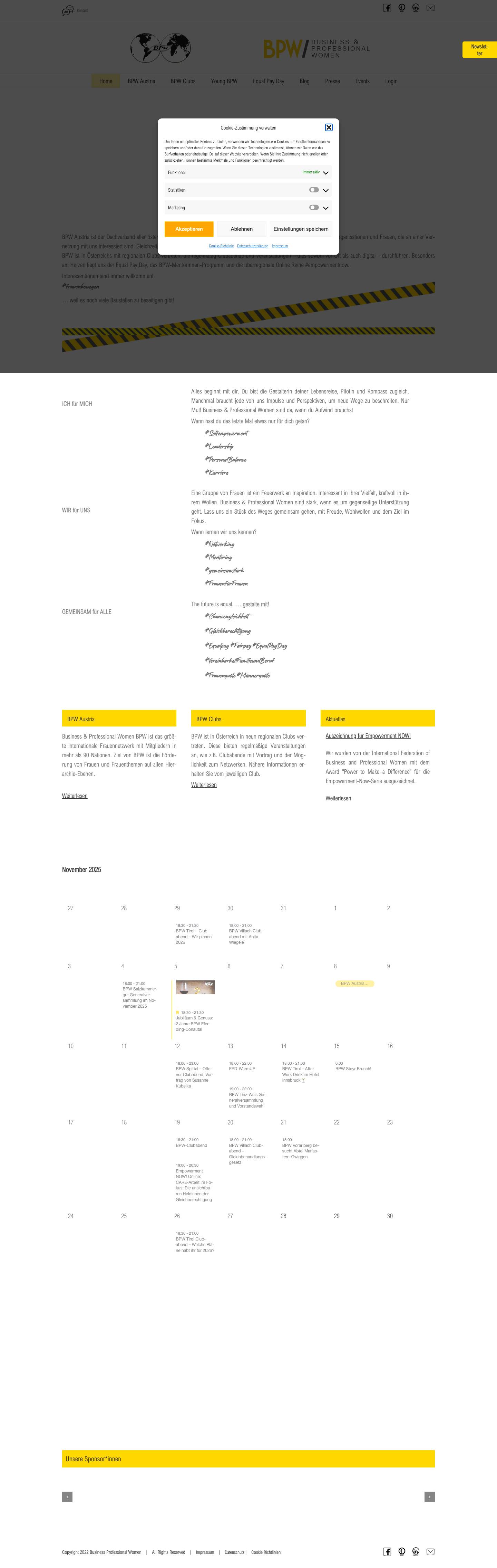 Business and Professional Women Austria | BPW ist das größte internationale Frauennetzwerk. Ziel ist die Förderung von Frauen & Frauenthemen auf allen Ebenen - Full Screenshot