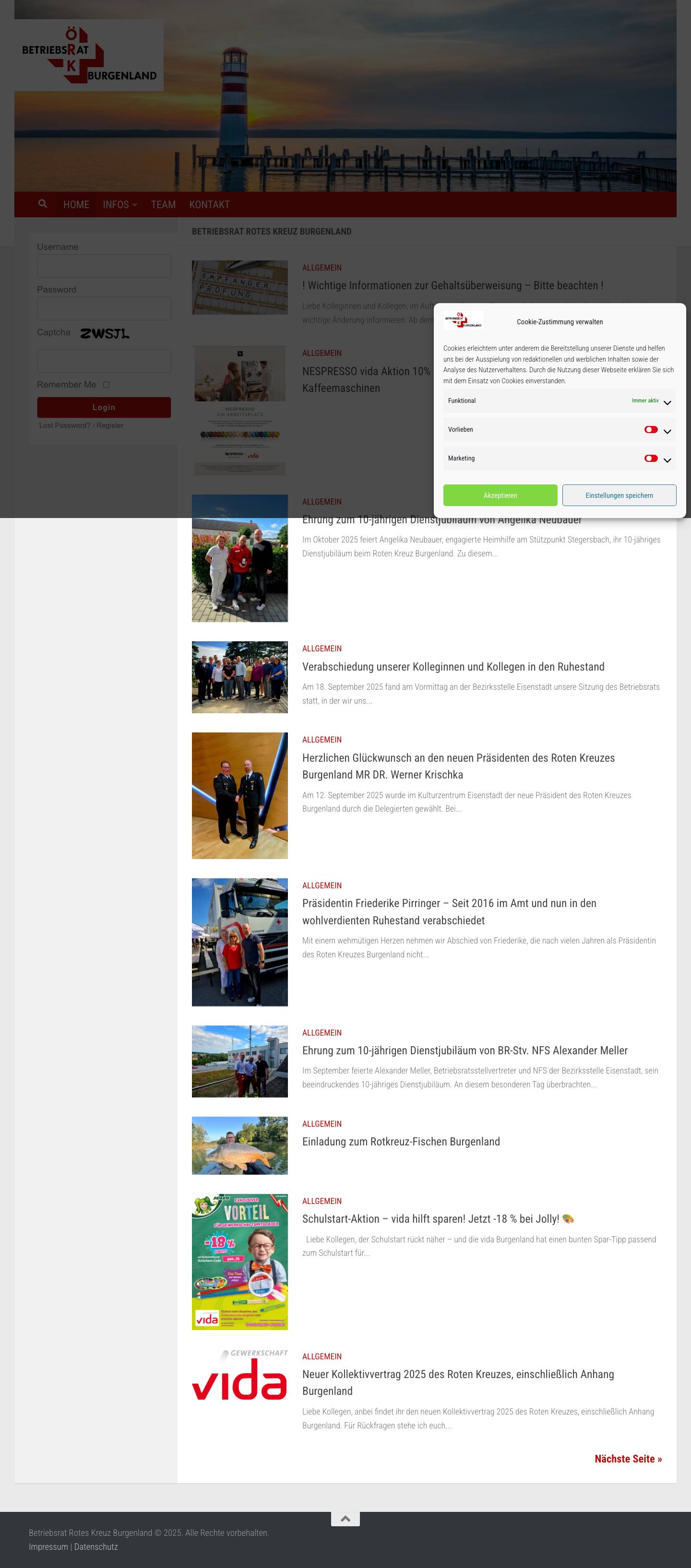 Betriebsrat Rotes Kreuz Burgenland - „Für ein wertschätzendes und gerechtes Miteinander“ - Full Screenshot
