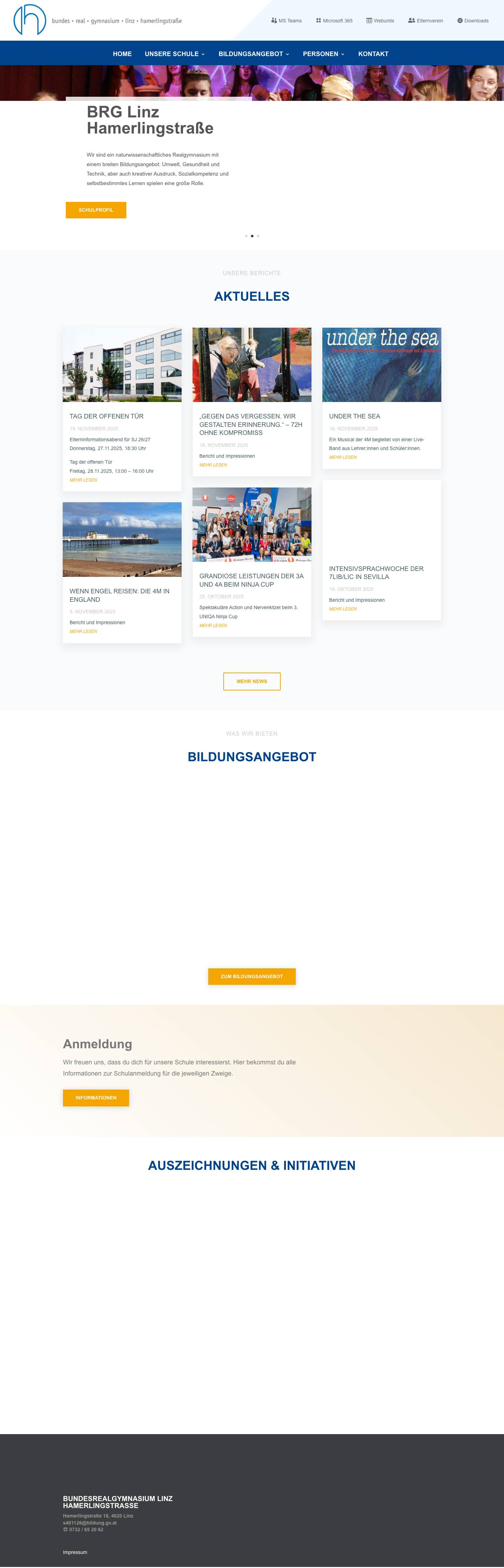 BRG Hamerling | Herzlich willkommen - Full Screenshot