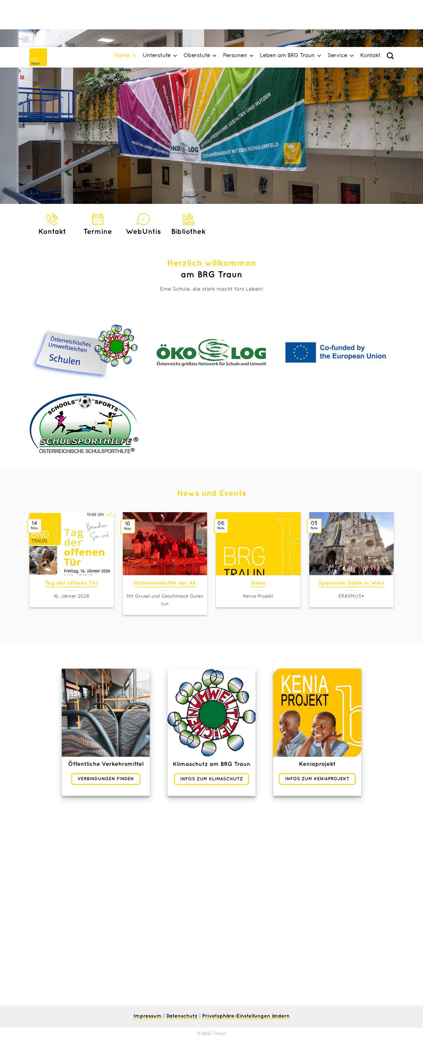 BRG Traun - Eine Schule die stark macht für's Leben! - Full Screenshot