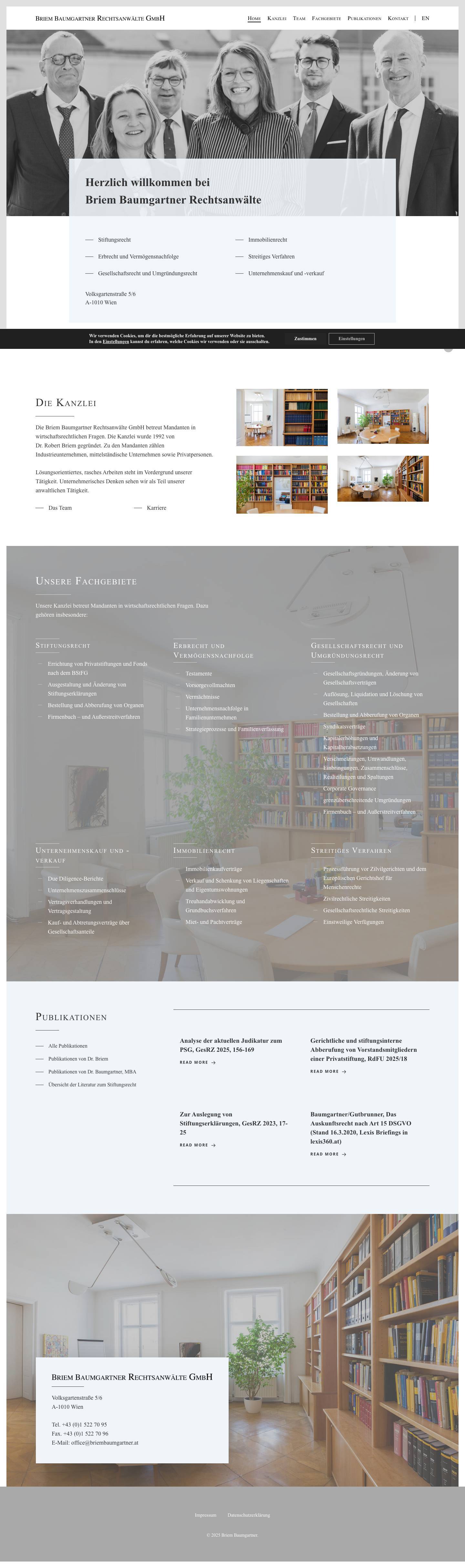 Startseite - Briem Baumgartner - Full Screenshot