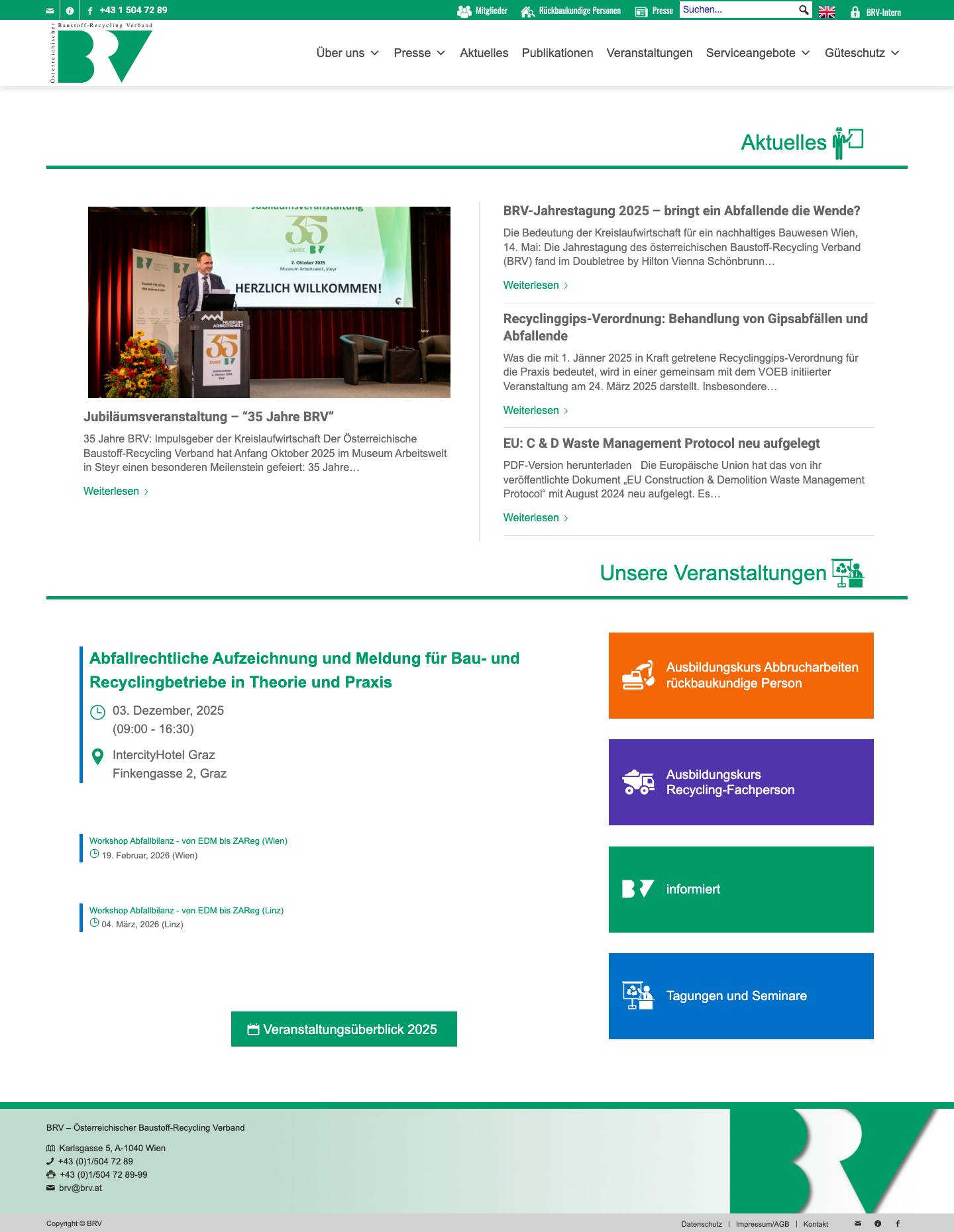 Österreichischer Baustoff- Recycling Verband – Baustoff-Recycling - Full Screenshot