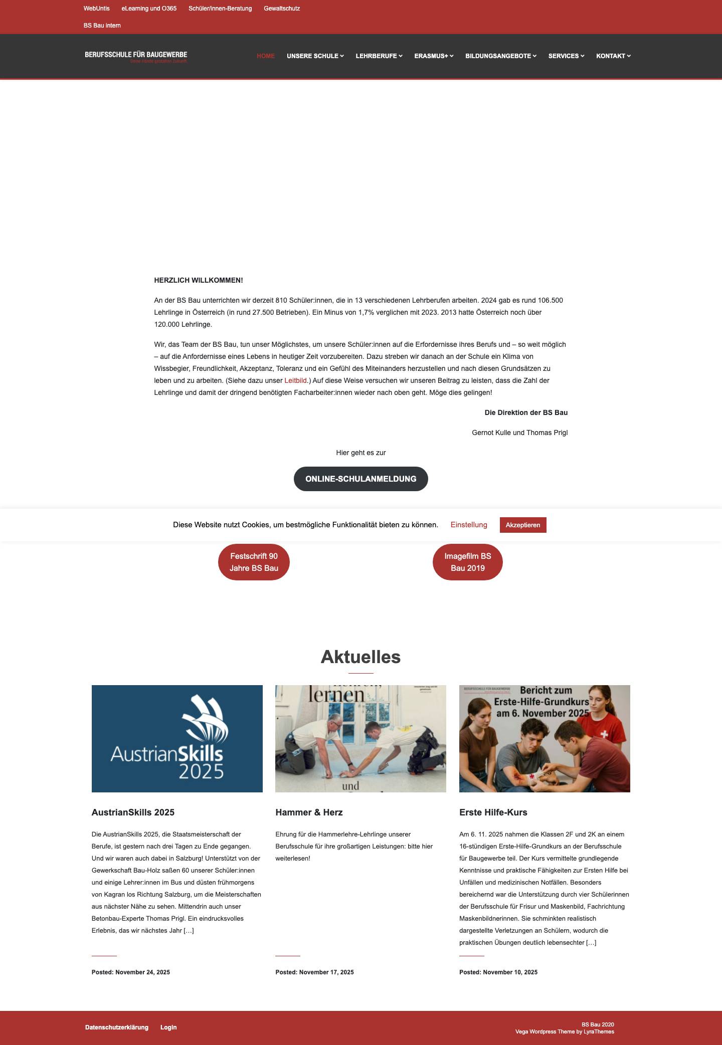 BS Bau – Berufsschule für Baugewerbe - Full Screenshot