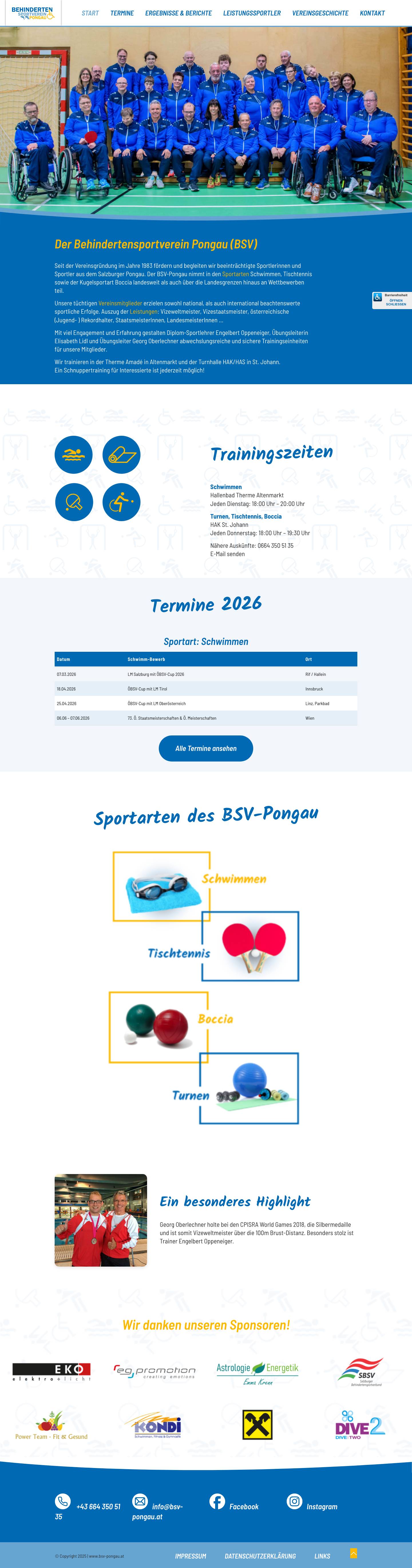 Start - BSV-Pongau - Full Screenshot