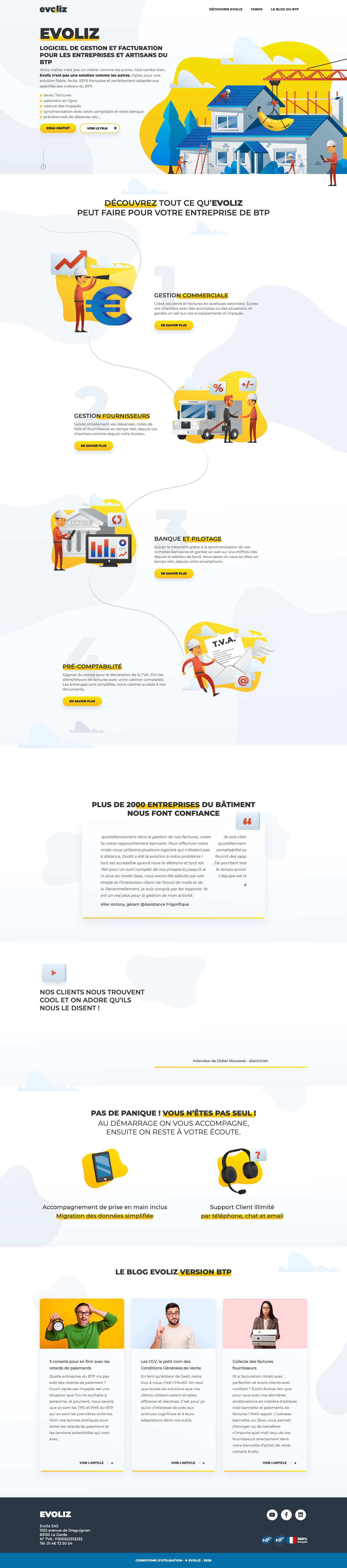 EVOLIZ - Evoliz BTP - Full Screenshot