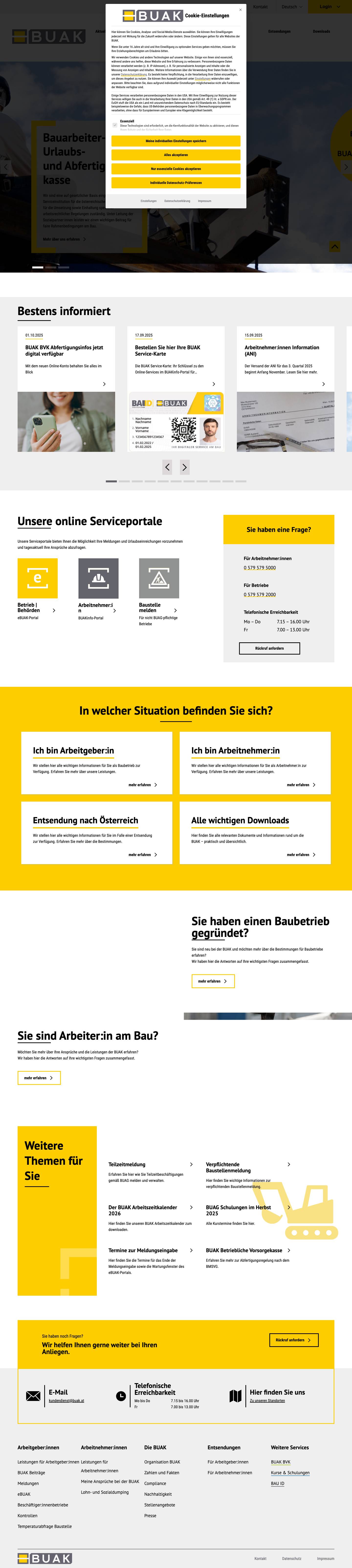 BUAK Home - Full Screenshot