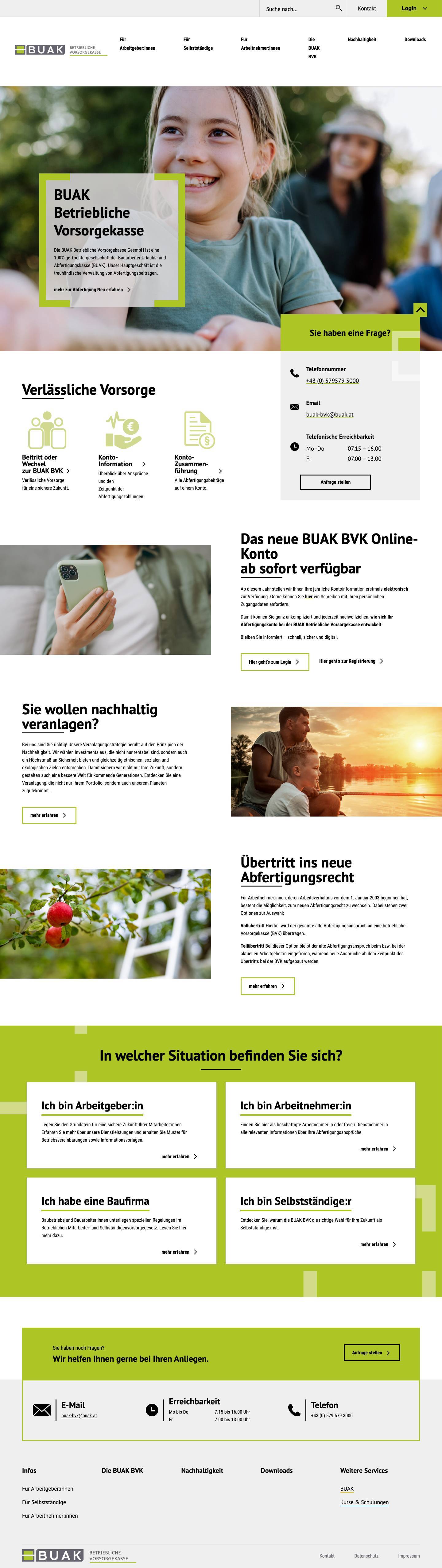 Startseite - BVK - Full Screenshot