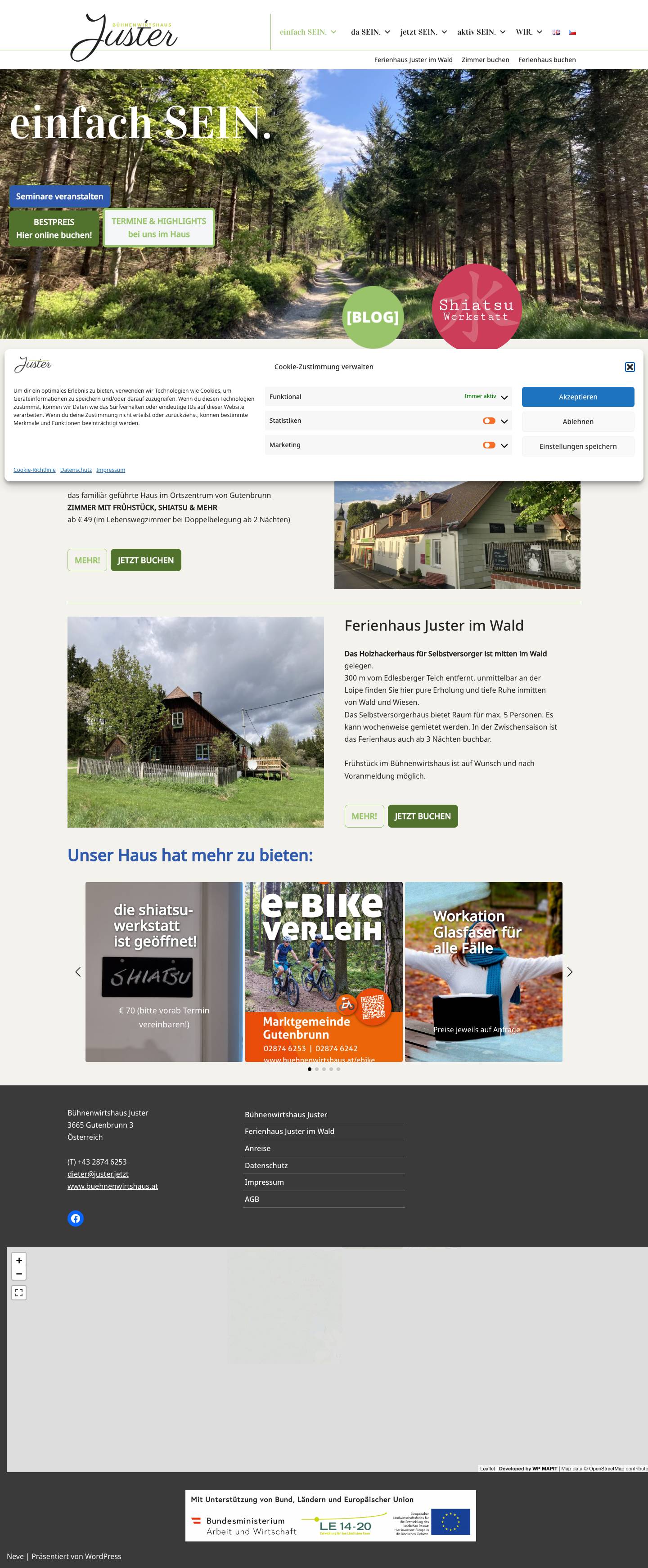 EINFACH SEIN. - Bühnenwirtshaus juster - Full Screenshot