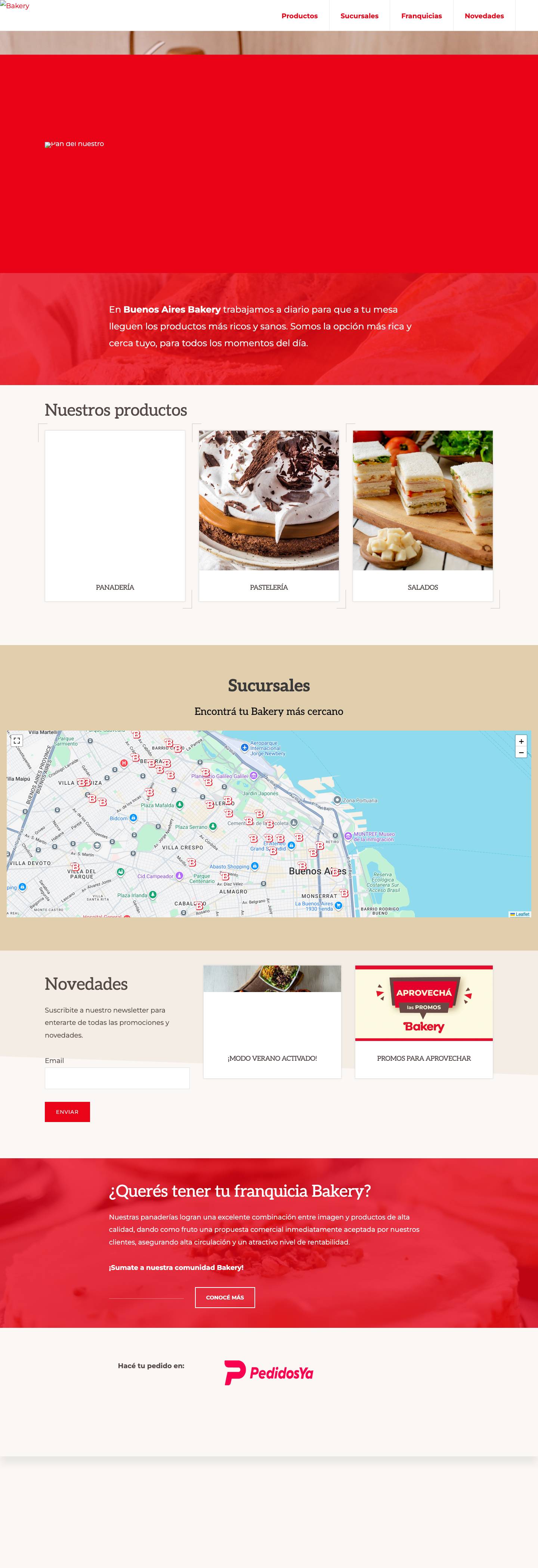 Bakery Panaderías – La cadena de panaderías, donde encontrarás una gran variedad de cosas ricas para todos los momentos de tu día. ¡Bienvenido a Buenos Aires Bakery, bienvenido a la panadería!FacebookInstagram - Full Screenshot