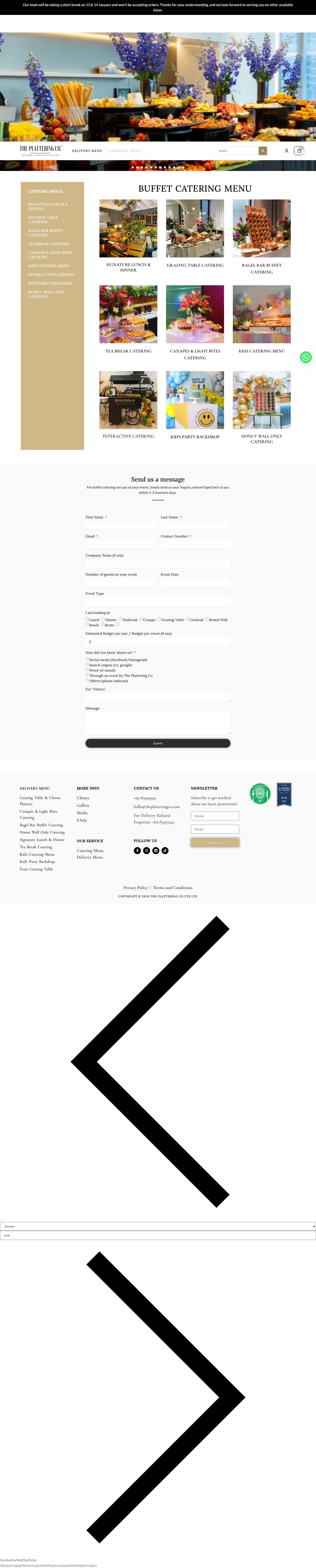 Guaranteed to Impress - The Plattering Co Catering Services - Full Screenshot