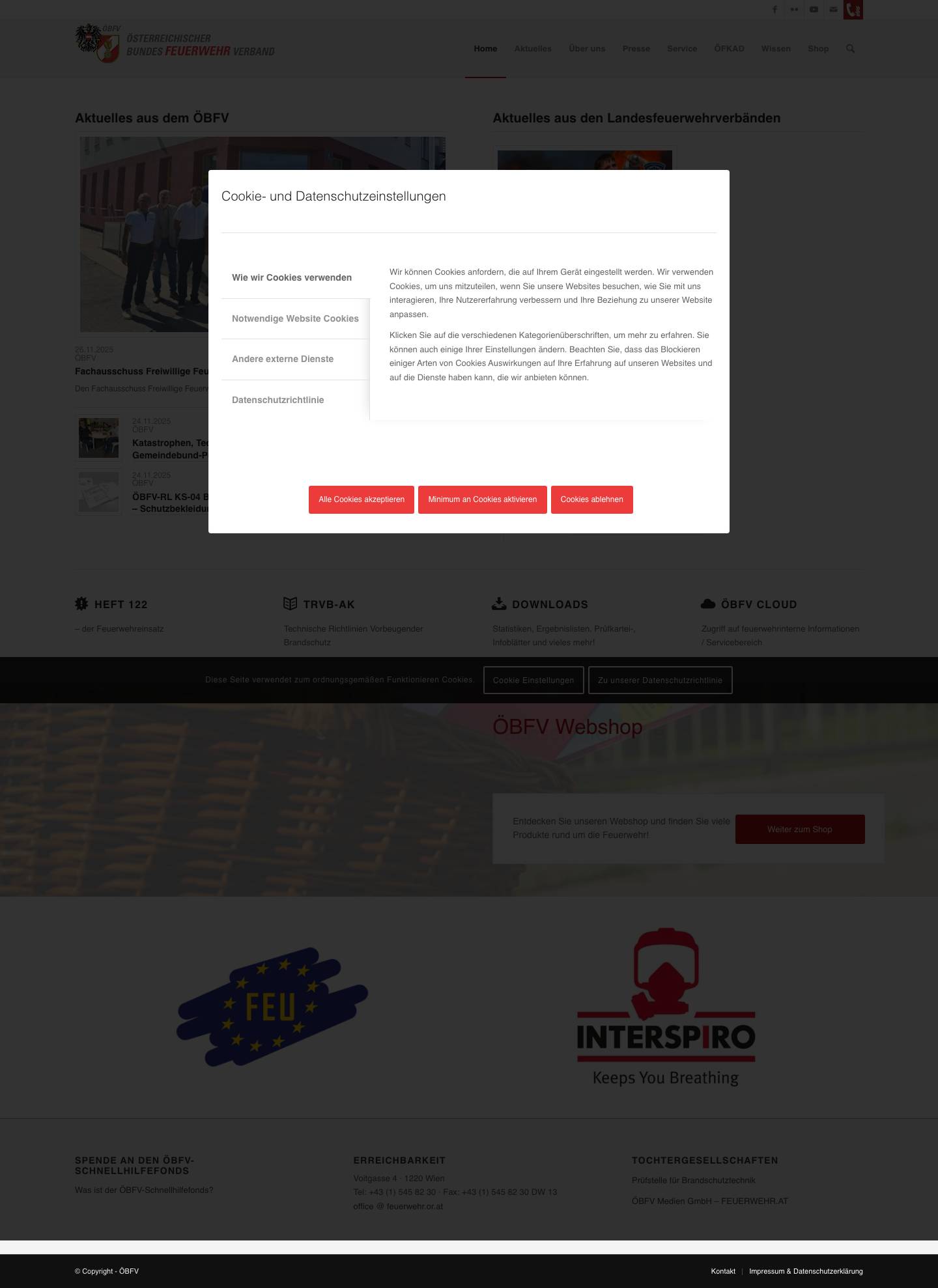ÖBFVEinkaufswagenClick to open the search input fieldNach oben scrollenNachrichtenleiste öffnen - Full Screenshot