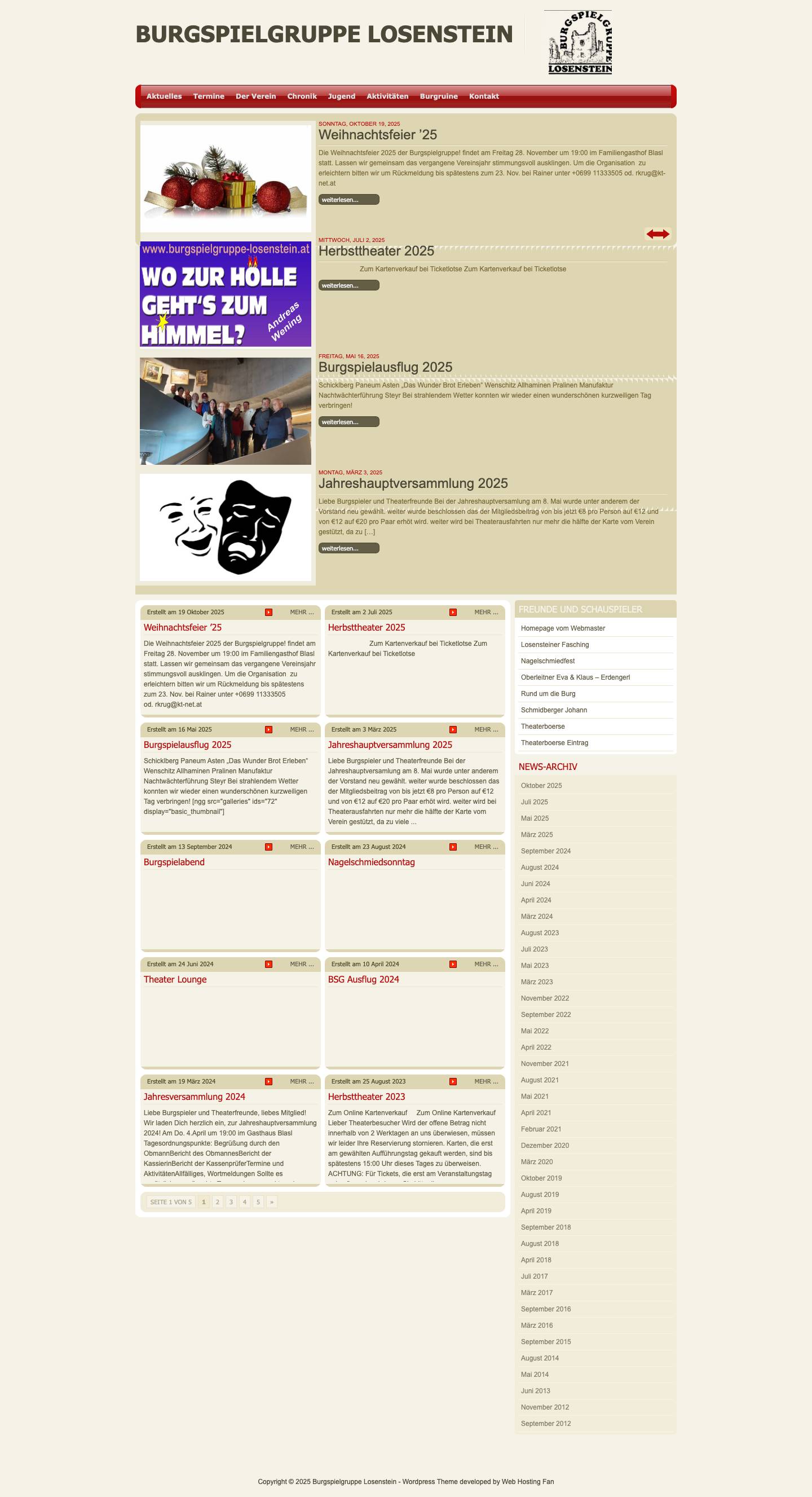 Burgspielgruppe Losenstein - Full Screenshot