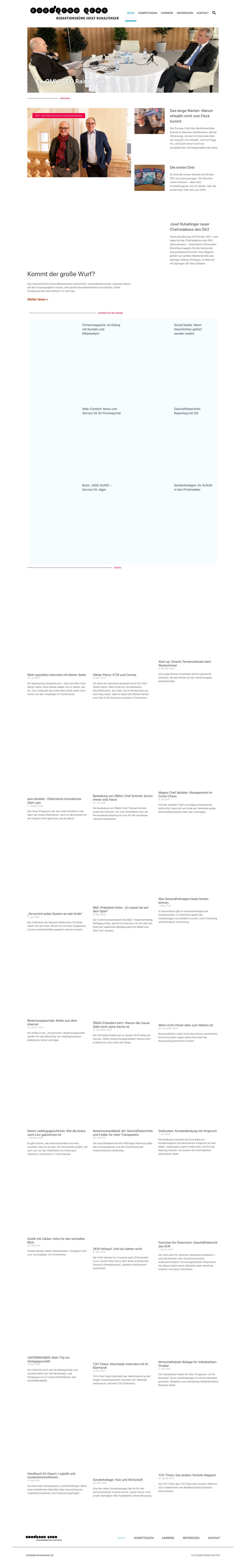 Business News – Redaktionsbüro Josef Ruhaltinger - Full Screenshot