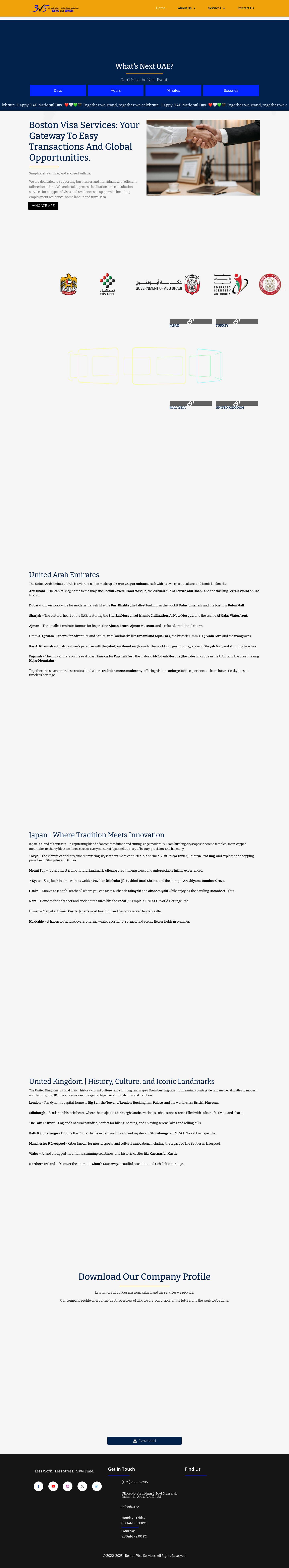 Boston Visa Services - Expert Business & Legal SolutionsStyled Button - Full Screenshot