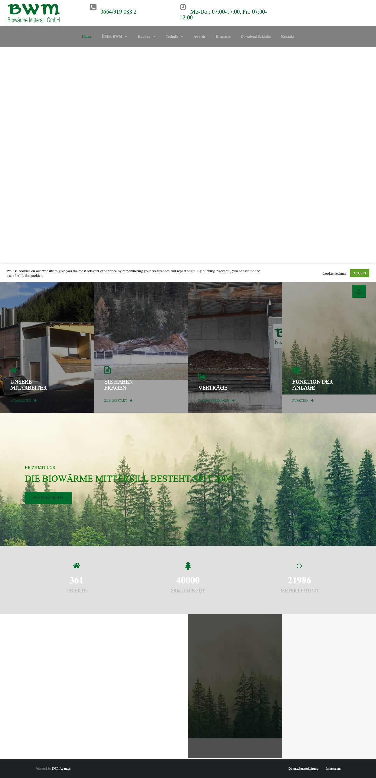 Biowärme Mittersill GmbH – Informationen auf einen Blick! - Full Screenshot