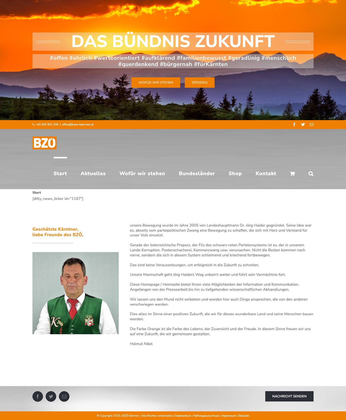 Start - BZÖ Kärnten - Full Screenshot