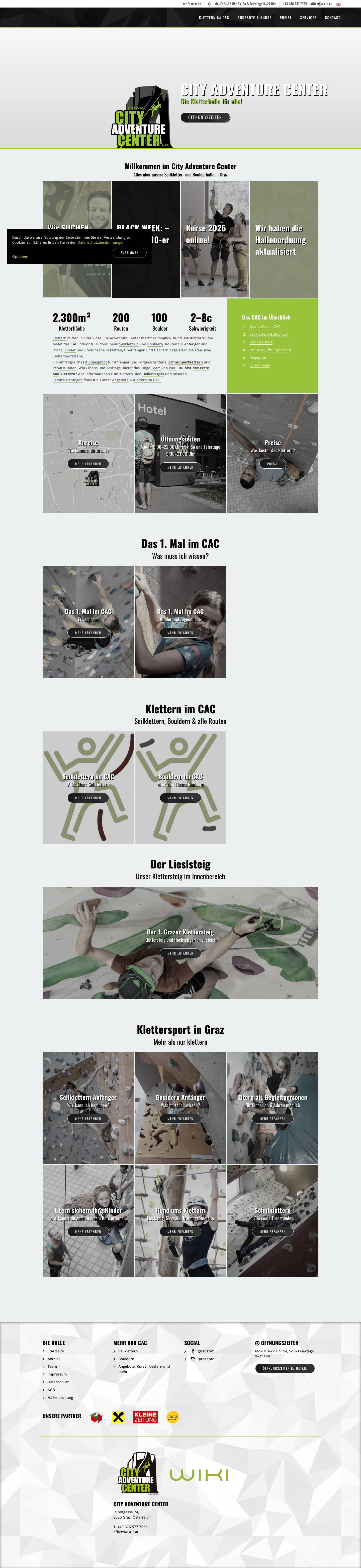 Startseite - City Adventure Center - Full Screenshot