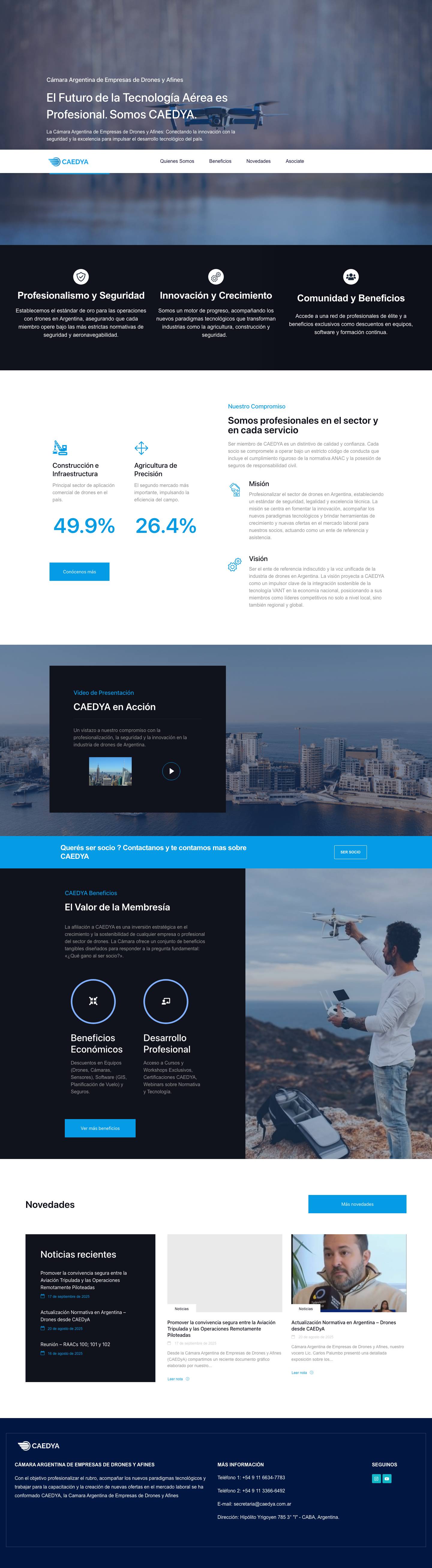 CAEDyA – Cámara Argentina de Empresas de Drones y Afines​ - Full Screenshot