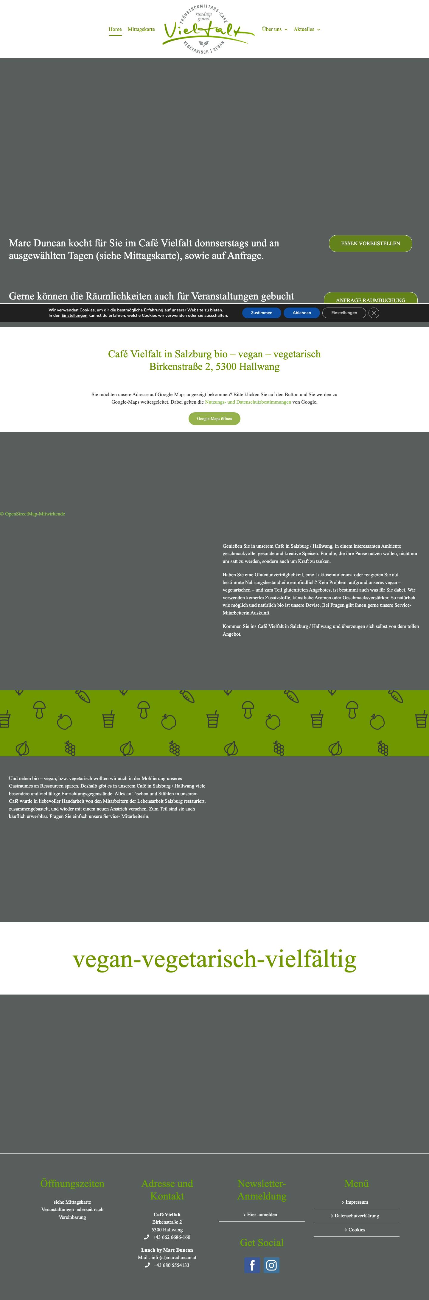 Café Vielfalt Salzburg, Hallwang | Bio | Vegetarisch | Vegan - Full Screenshot
