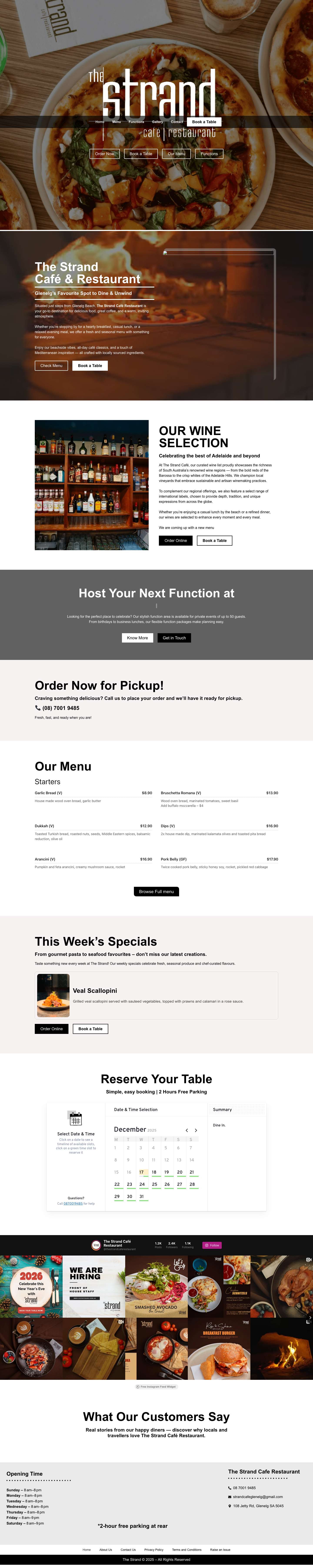 The Cafe Strand – Offering a relaxed, professional dining experience - Full Screenshot