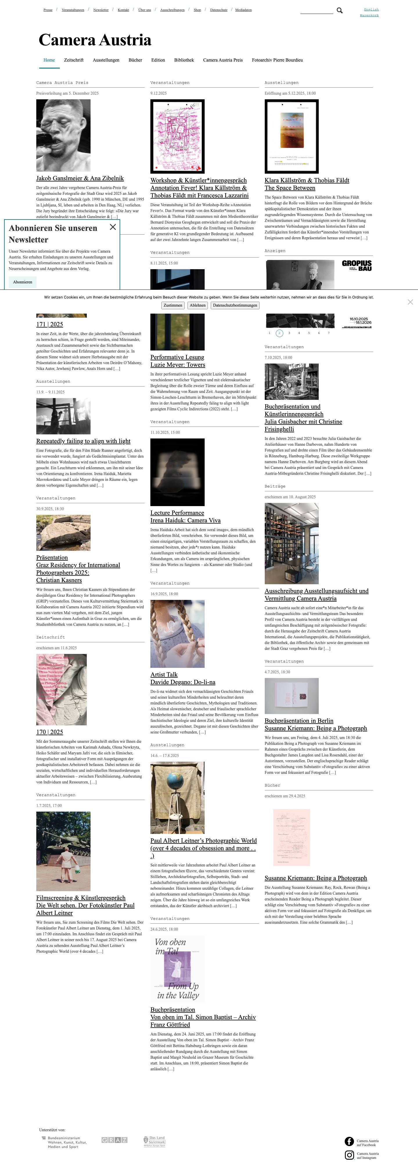 Camera Austria - Full Screenshot