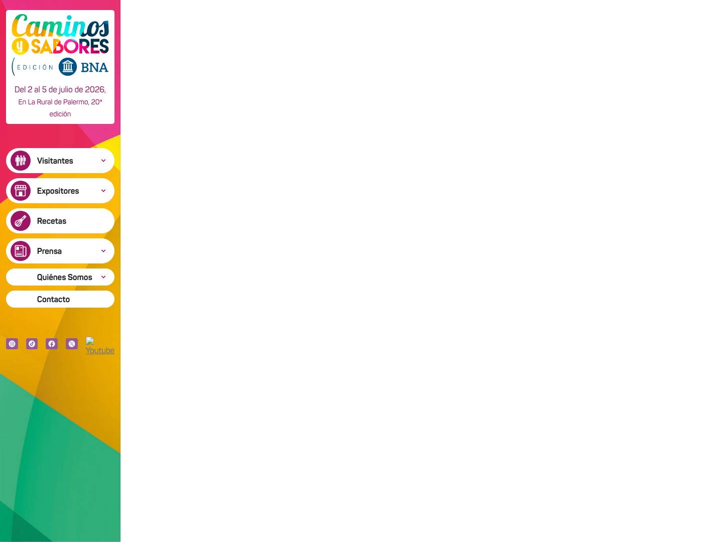 Caminos y Sabores edición BNA - Del 3 al 6 de julio de 2025, en La Rural - Full Screenshot