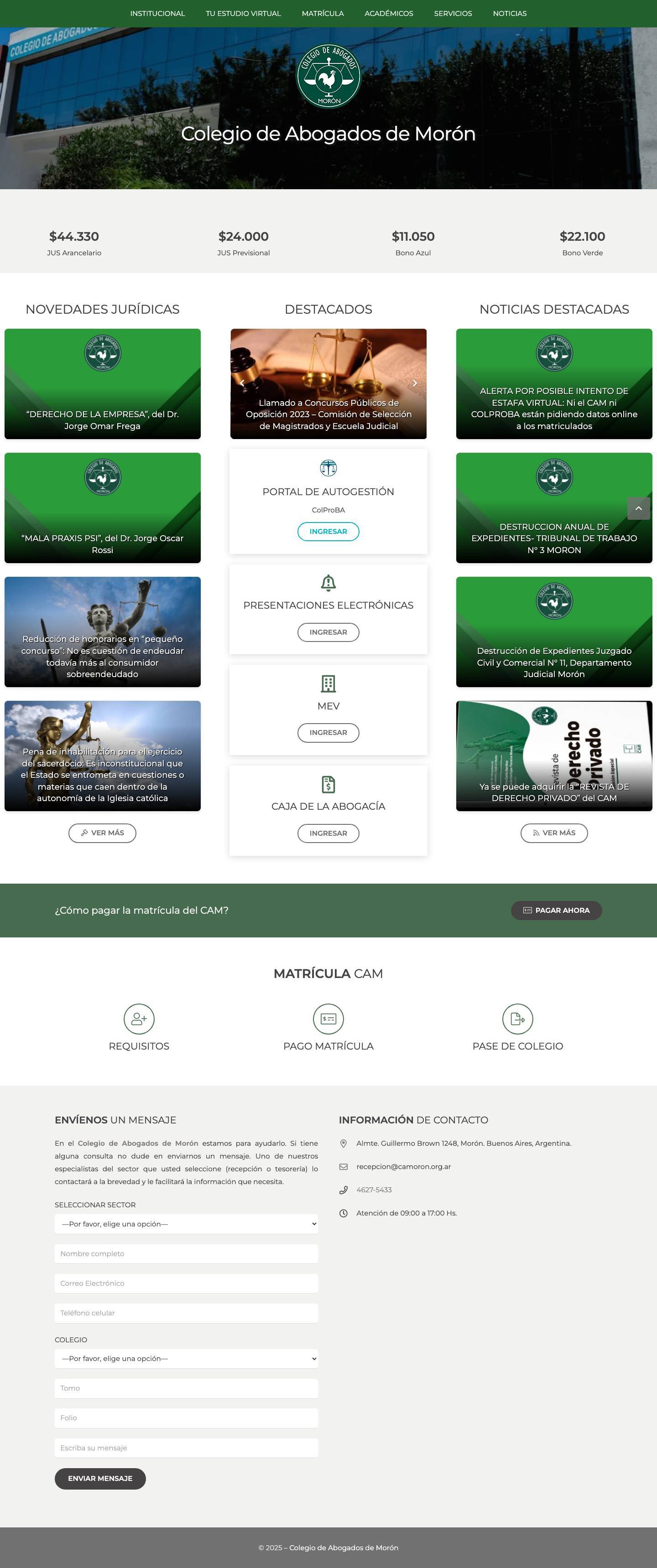 CAM – Colegio de Abogados de Morón - Full Screenshot