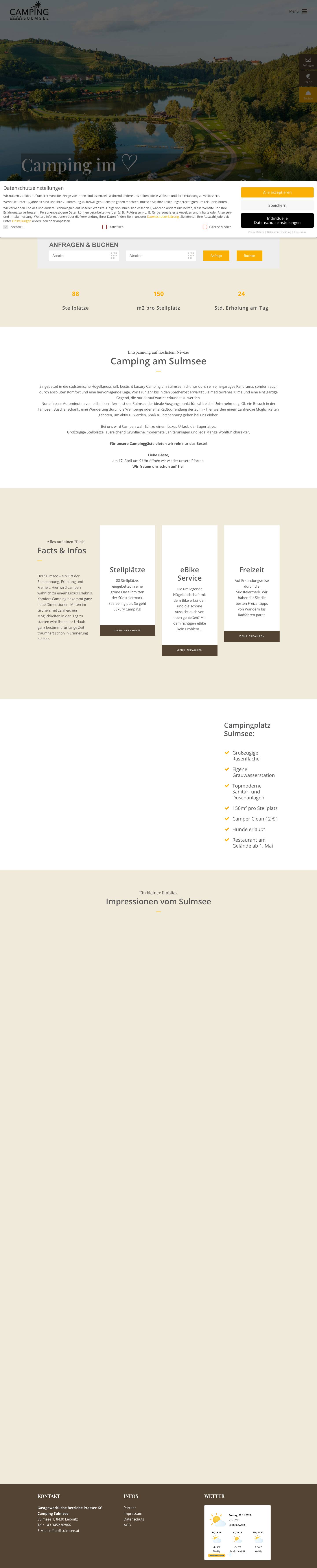 Camping Sulmsee - Urlaub in der Südsteiermark - Full Screenshot