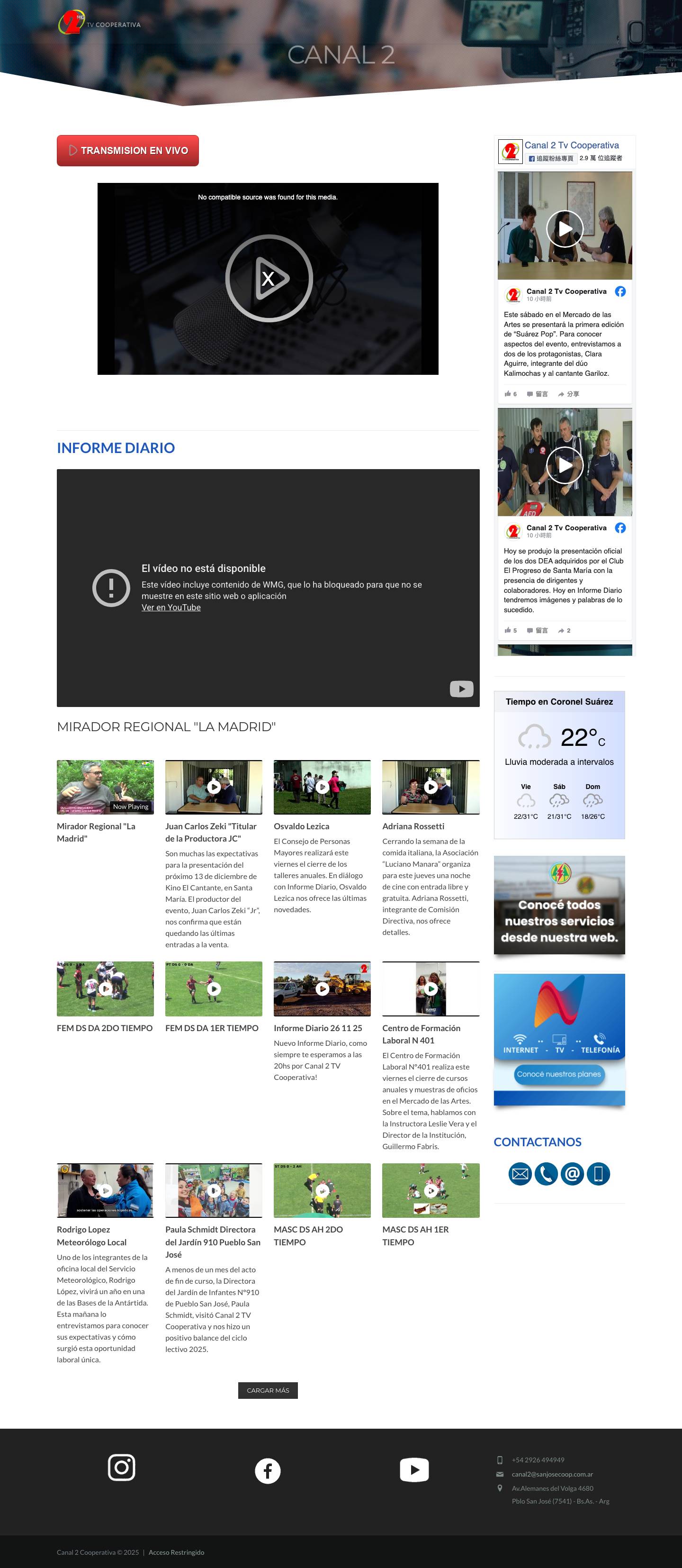 Canal 2 Cooperativa - Full Screenshot