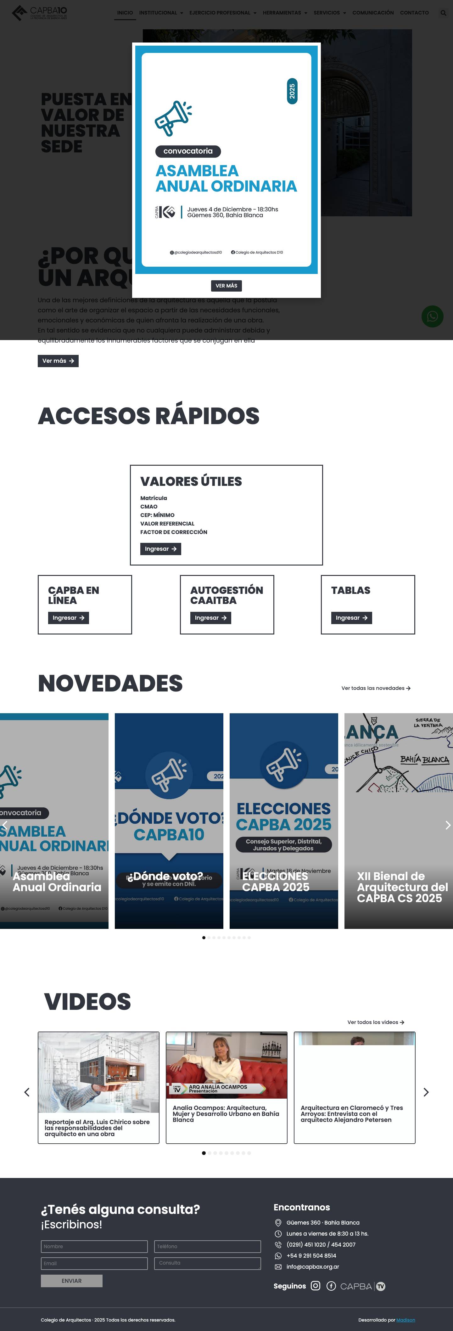 CAPBA 10 - Colegio de Arquitectos de la Provincia de Buenos AiresScroll to topScroll to top - Full Screenshot