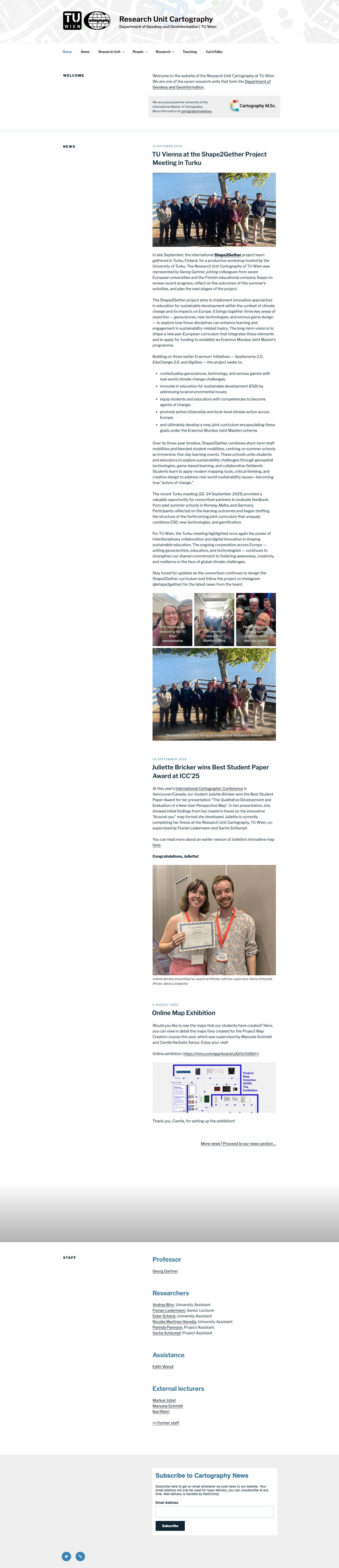 Research Unit Cartography - Full Screenshot