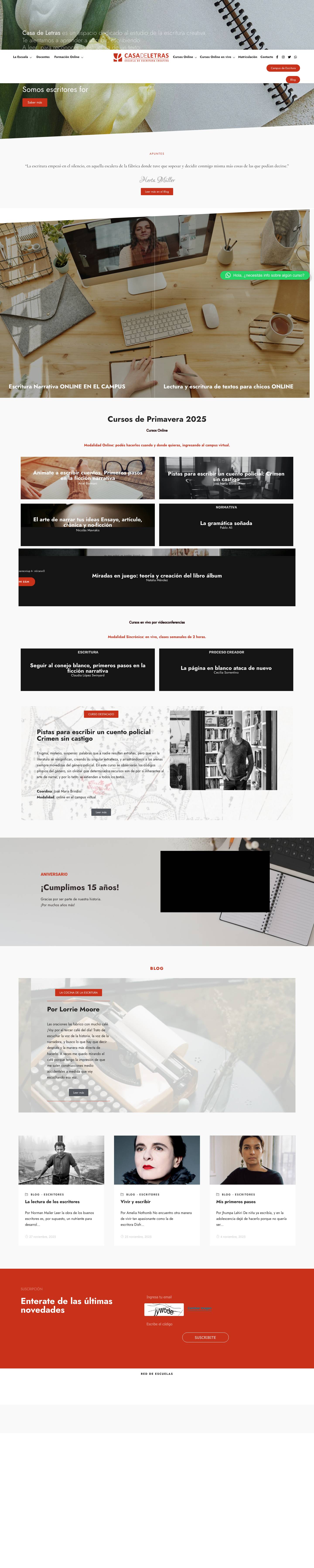 Casa de Letras – Escuela de escritura - Full Screenshot