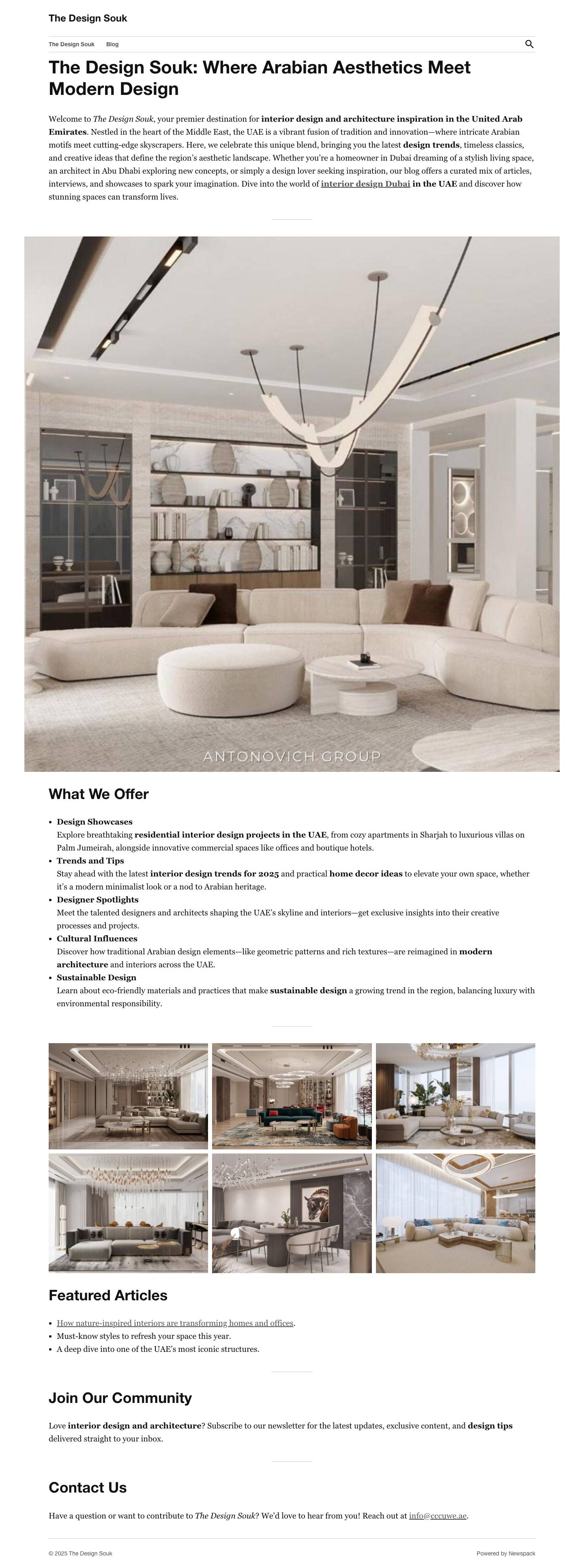 The Design Souk: Where Arabian Aesthetics Meet Modern Design - The Design Souk - Full Screenshot