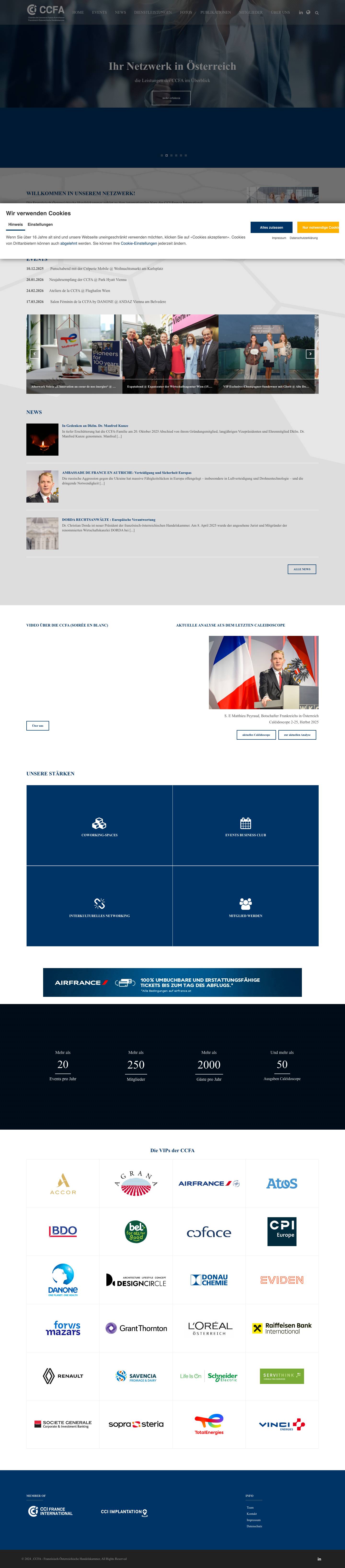 CCFA – Chambre de Commerce Franco Autrichienne - Full Screenshot