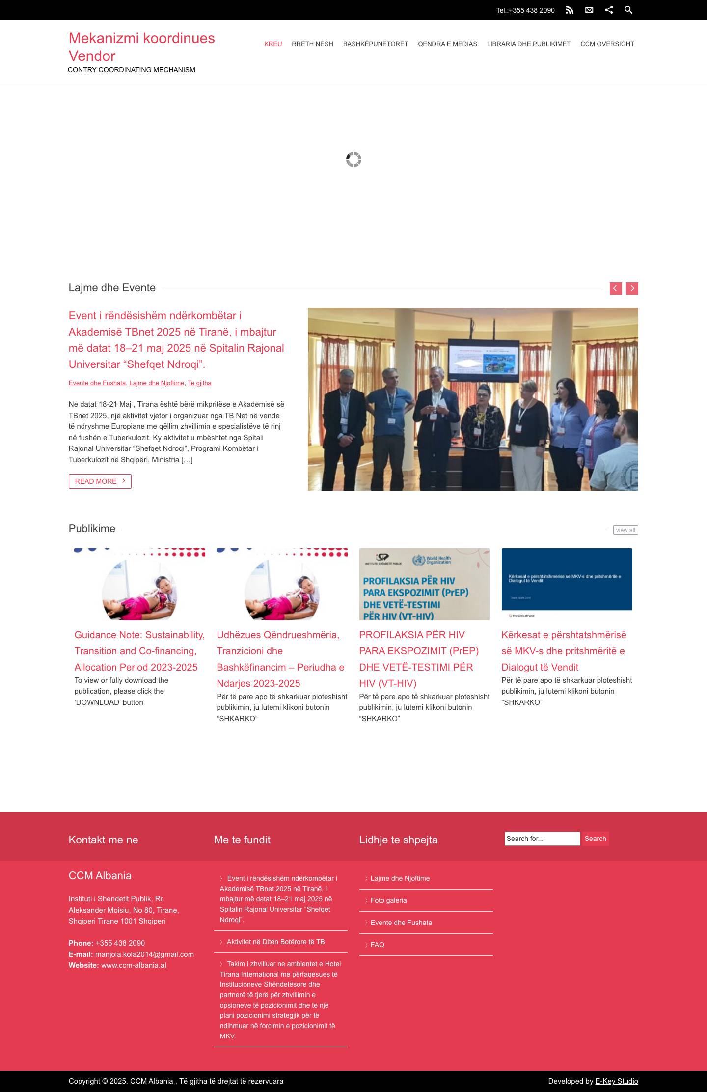 Mekanizmi koordinues Vendor Contry Coordinating Mechanism - Full Screenshot