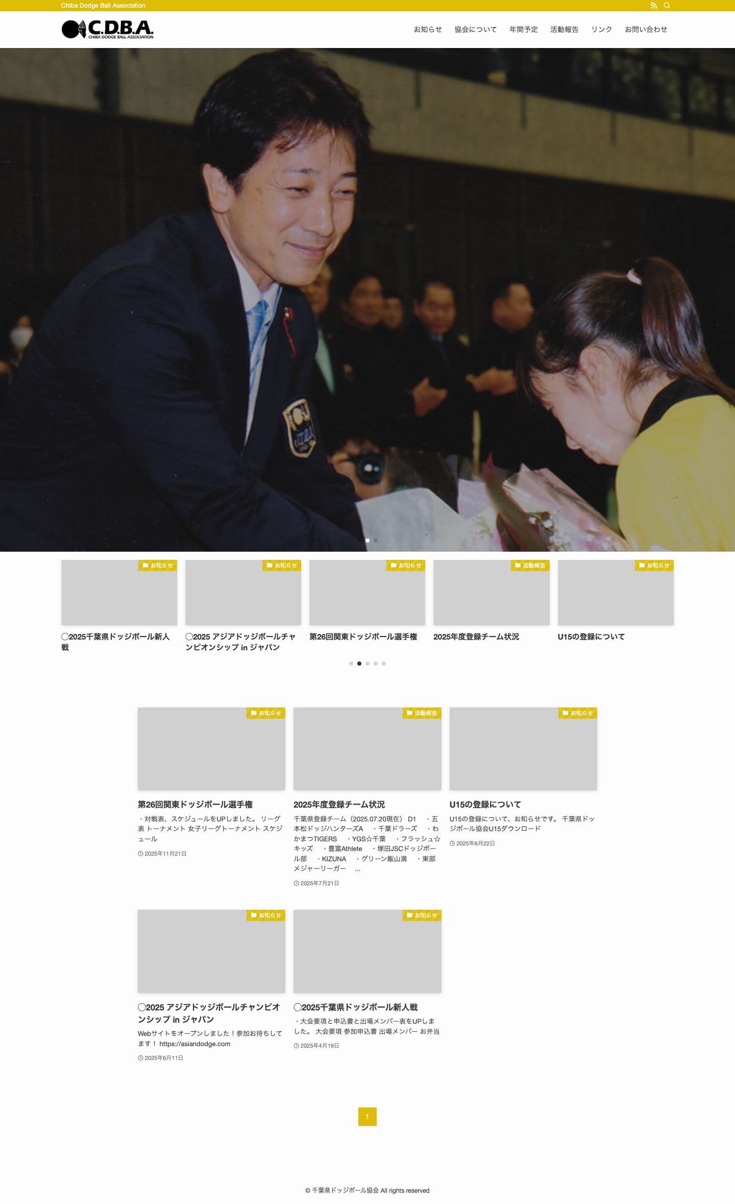 千葉県ドッジボール協会 – Chiba Dodge Ball Association - Full Screenshot