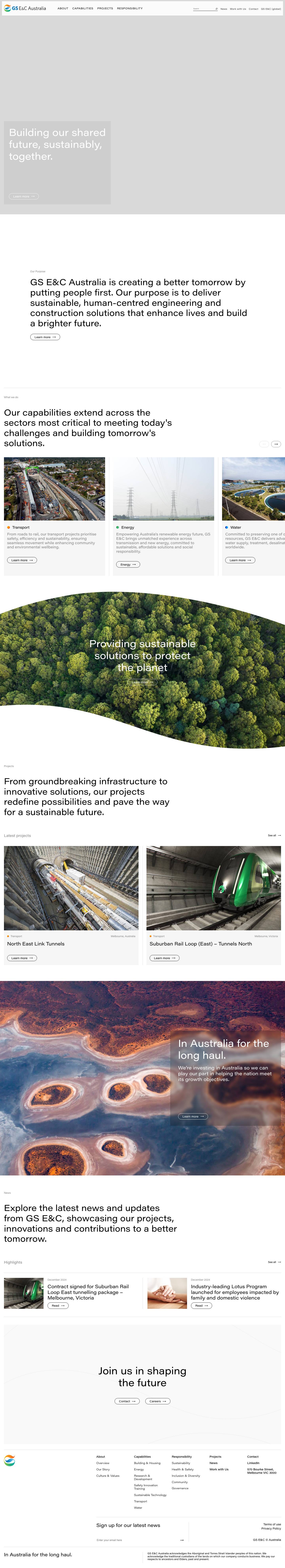 GS E&C Australia - Engineering and Construction Solutions - Full Screenshot