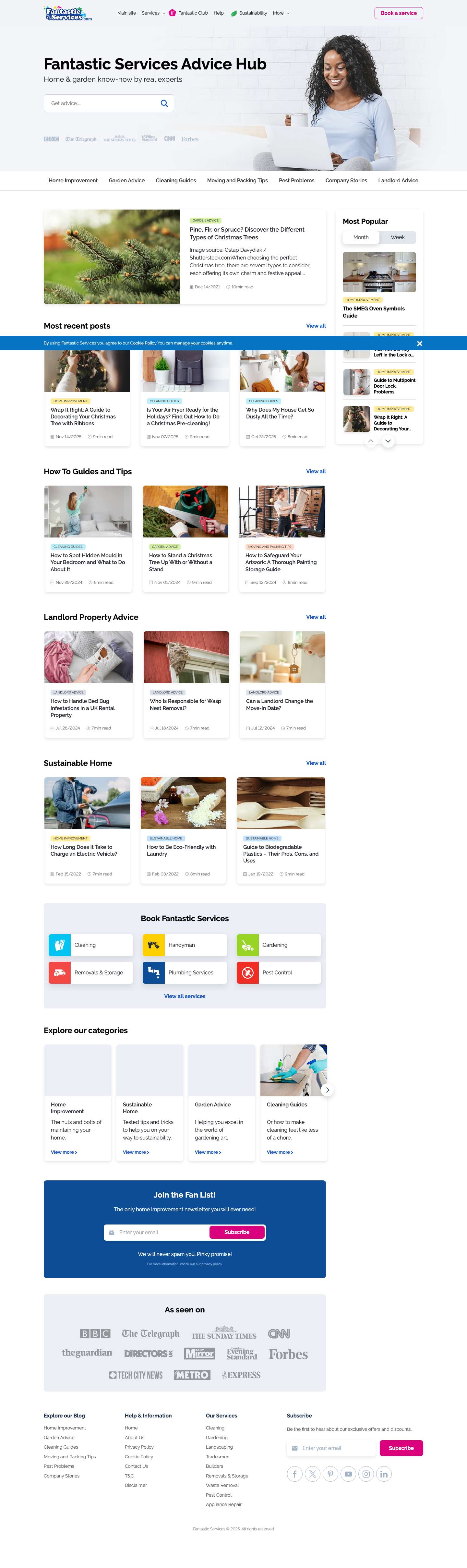Welcome to Advice Hub | Property Maintenance Tips | Fantastic Services - Full Screenshot