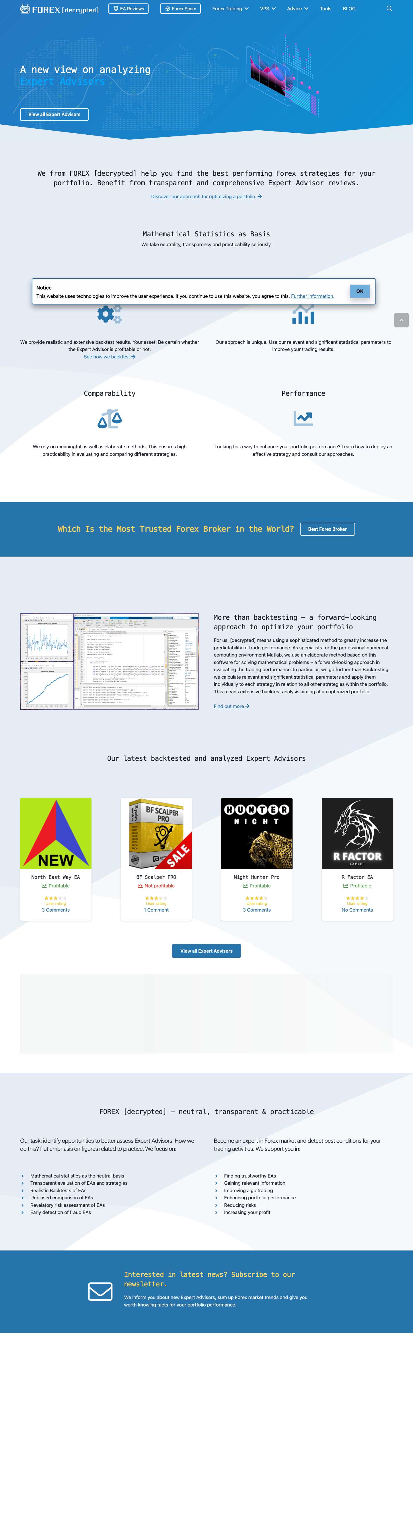 FOREX [decrypted] | A new view on analyzing Expert Advisors - Full Screenshot