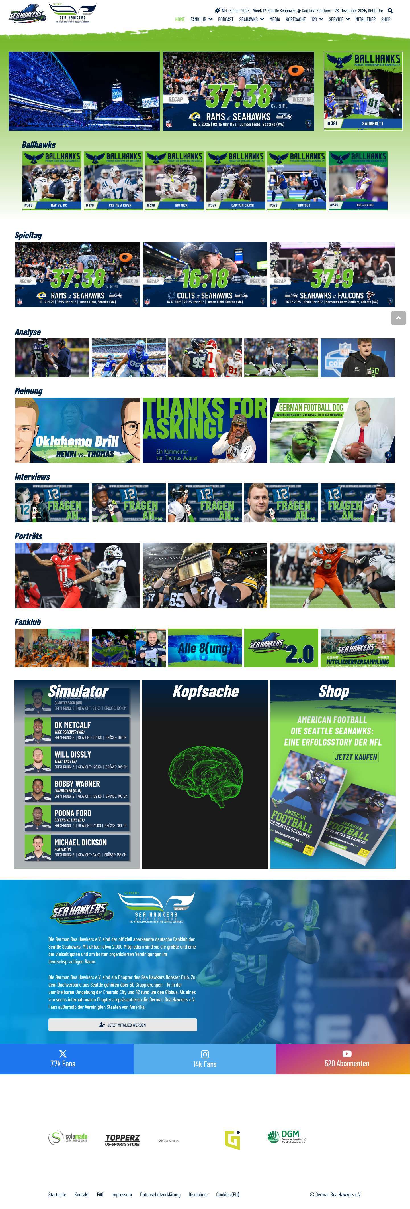 Home – German Sea Hawkers e.V. - Full Screenshot