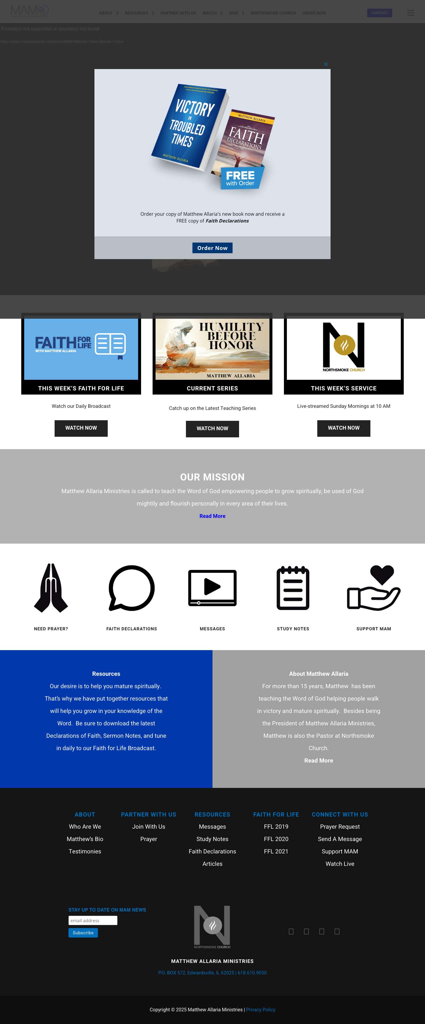 Home - Matthew Allaria Ministries - Full Screenshot