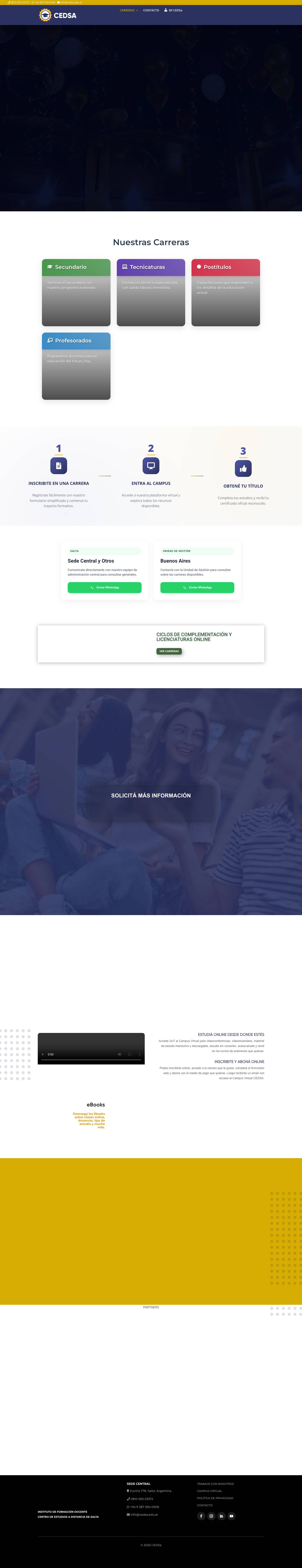 CEDSA - Centro de Estudios a Distancia de Salta - Full Screenshot