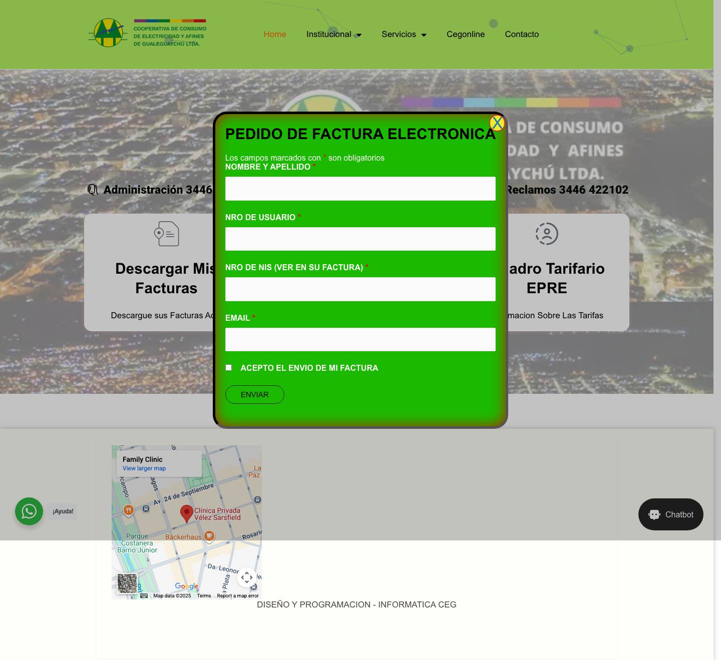 Cooperativa Electrica De Gualeguaychu – CEG - Full Screenshot