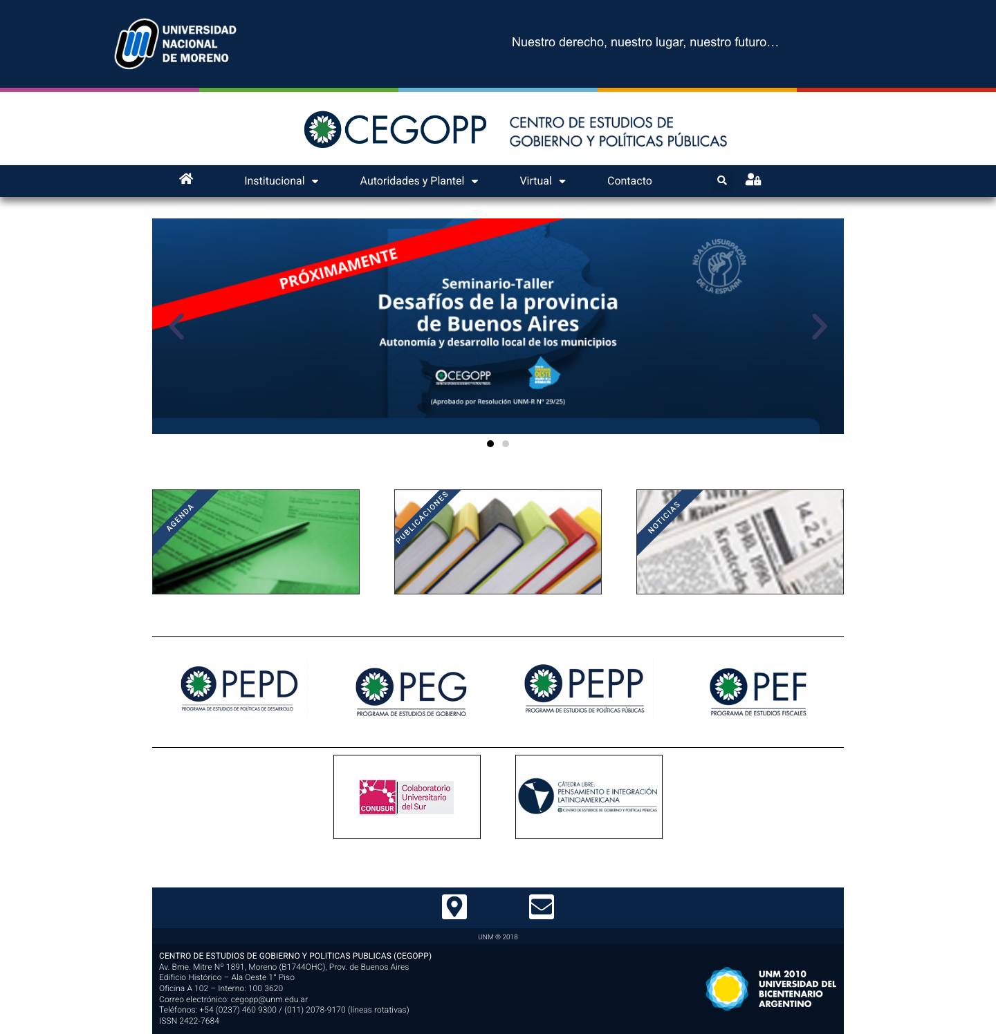 CEGOPP – Centro de Estudios de Gobierno y Políticas Públicas - Full Screenshot
