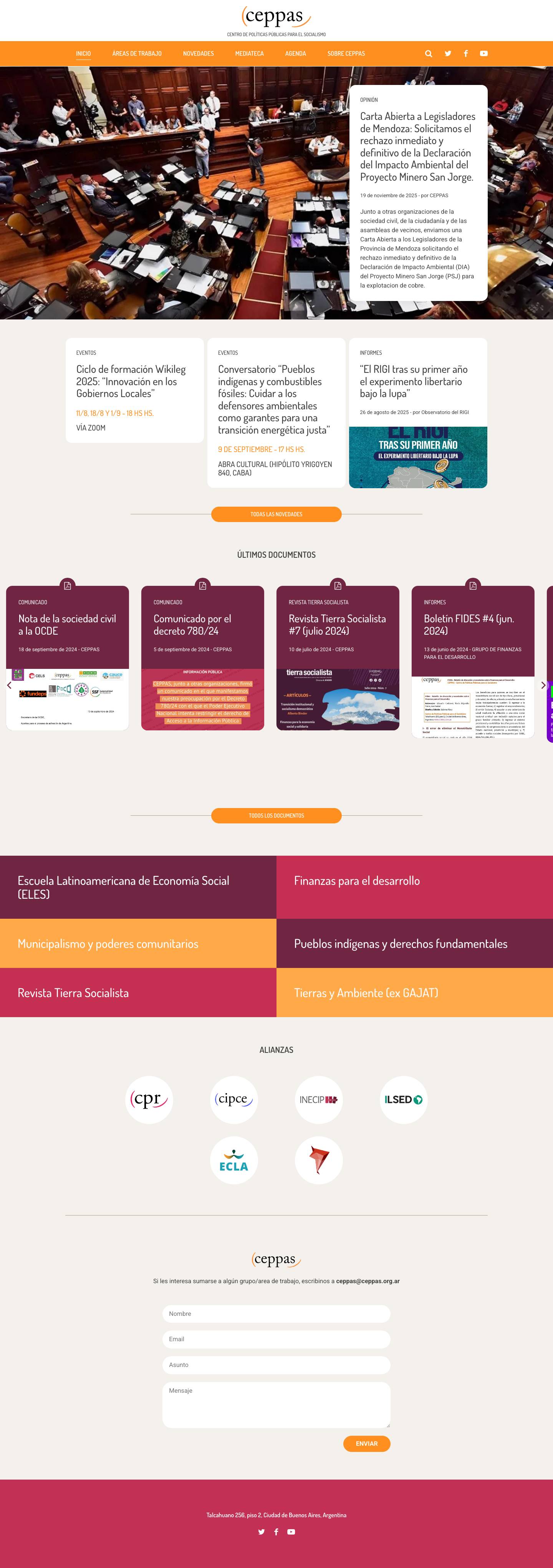 CEPPAS – Centro de Políticas Públicas para el Socialismo - Full Screenshot