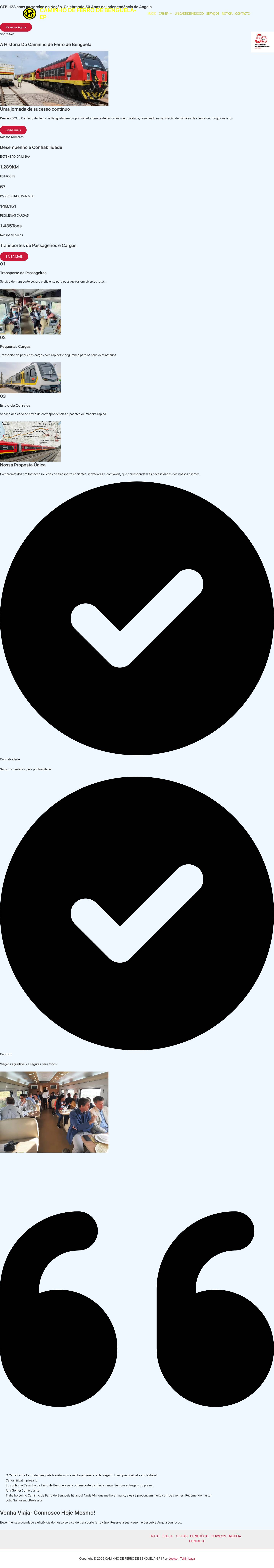 CAMINHO DE FERRO DE BENGUELA-EP - Full Screenshot