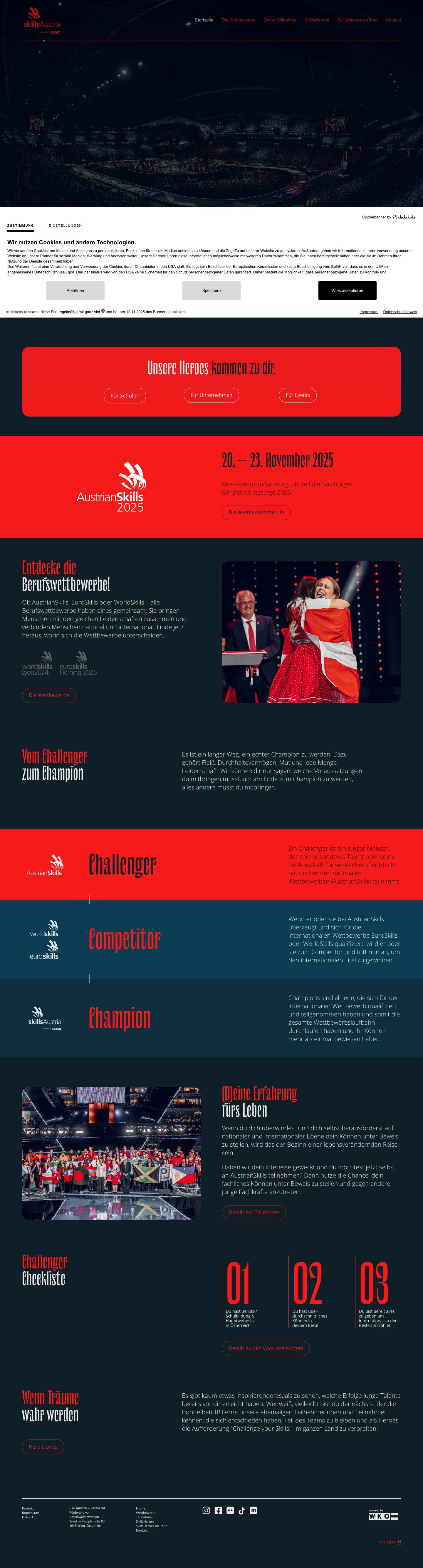 SkillsAutria – Entdecke die Berufswettbewerbe - Full Screenshot